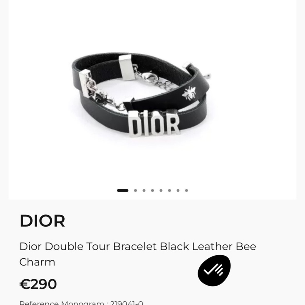NWT Dior Black and Silver wrap bracelet💗💗💗 - Picture 3 of 4